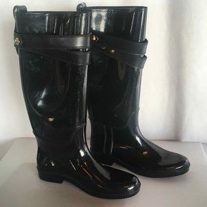 Coach Black Rubber Boots